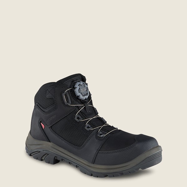 Red Wing Hiking Boots Trades - 5-inch Waterproof Safety Toe - Black/Grey - Mens MJZ267058